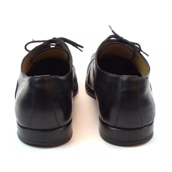 💳SOLD🛍 ANTONIO MAURIZI Black Leather Oxford CAP TOE - Picture 5 of 6